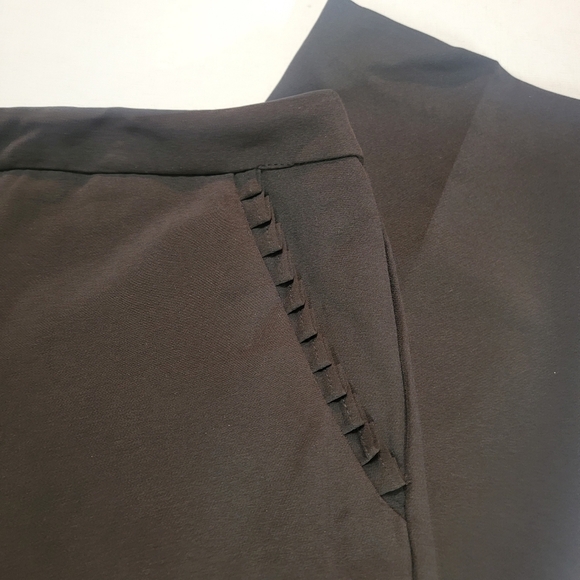 Valerie Steven's size 16 dark brown pants with ruffles on pockets. - Picture 1 of 11